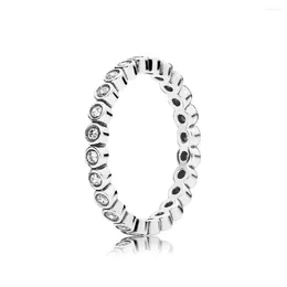 Cluster Rings Authentic 925 Sterling Silver Alluring Small Brilliant Fashion Ring For Women Gift DIY Jewelry