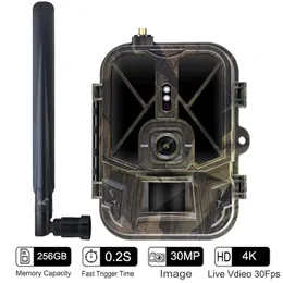 Jaktkameror 4G 4K 36MP Wildlife Camera App Hunting Trail Camera 940nm Invisible IR LEDS Night Vision 120 Detection IP66 Waterproof Cam 231113