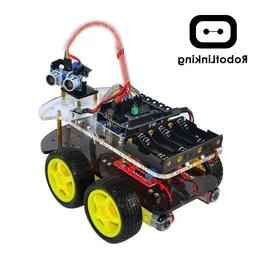 Intelligent Car Learning Suite Robot Tartaruga intelligente Controllo wireless basato per Arduino Robot Kit di montaggio per auto Spedizione gratuita Wcheo