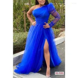 Plus Size Dresses Elegant Women Evening Dress 5XL Sexy Lady Mesh Party Maxi Light Color Speical Occasion Female Prom Vestido