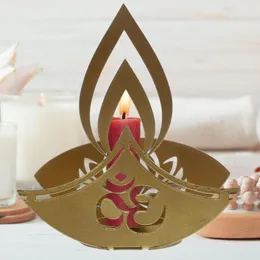 Portacandele Diwali Supporto per stand Rami Proiezione Decorativo Candeliere in ferro Desktop Home