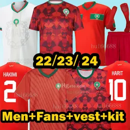 23/24 Marokańskie koszulki piłkarskie Hakimi Maillot Marocain Ziyech en-nesyri Harit Saiss Idrissi Boufal 2023 Home Away Vest Men Kit Kit Jersey Maroc National Team