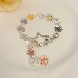 Braccialetti a maglie Bracciale con ciondoli anime cartoni animati Figure vivaci Accessori alla moda Regalo perfetto per donne e ragazze