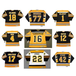 SL Bobby Orr Cam Neely CCM Throwback Bruins Hockey Trikots Custom Boston Phil Esposito Willie O'Rey Joe Thornton Gerry Cheevers Gilles Gilbert