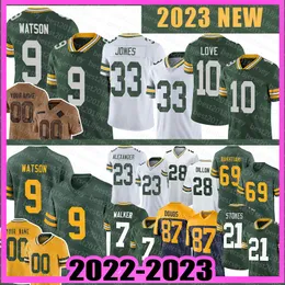 Love Green Bayes Packer Football Jersey Christian Watson Aaron Jones AJ Dillon David Bakhtiari Quay Walker Romeo Doubs Eric Stokes Darnell Savage Jr. Kenny Clark A01