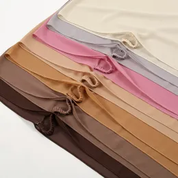 New Instant Hijab Chiffon Muslim Women Chiffon Hijab Scarf Long Shawls Solid Scarves Wrap Headscarves For Muslim Fashion Turbans