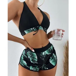 Kvinnors badkläder Summer Print Baddräkter Tankini Set Female SwimeWear Sports Beach Wear Two-Piece Bathing Suit Girls Pool Women Swimming Suit 230414