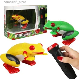 Animais elétricos / RC Animais RC Brinquedos RC-Sapo Lagarto Pet Brinquedo Inteligente Controle Remoto Infravermelho Modelo Eletrônico Réptil Animais Robô Para Crianças Presentes Q231114