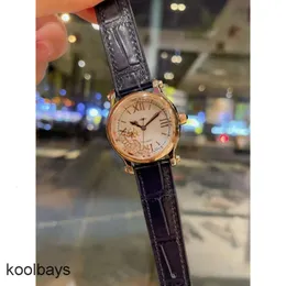 Rörelse lyxig diamantklocka Chopares Classic Quartz Designer Shake Wristwatch Tiktok Strap Women Happy Sport Jqg2