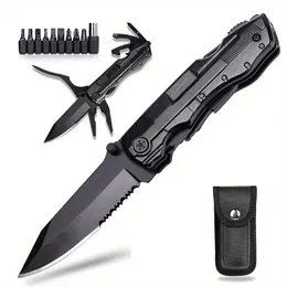 Multitool Pocket Knife with Pliers, Screwdrivers, Bottle Opener - Ideal for Camping, Survival, Fishing