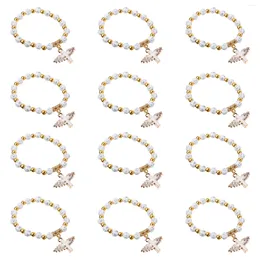 Braccialetti con ciondoli 12 pezzi da polso angelo rosario bambino il regalo perline fatte a mano rosari cattolici con perline di plastica