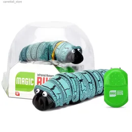 Electric/RC Animals RC Caterpillar Toys Infrared Remote Control Kids Toy Tuy Trick Witrify Caterpillar Toys Animal Toys Toys for Children Q231114