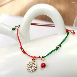 Bracelets de charme Bracelet de Noël Design unique Pendentif arbre accrocheur Accessoires de vacances tissés faciles à transporter élégant