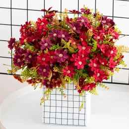 Decorative Flowers Autumn Artificial Jumping Orchid Daisies Bouquet Garden Wedding Scene Decoration Silk Arrangement Home Party Supplies