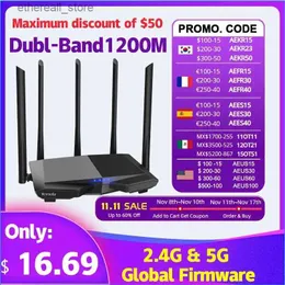 Roteadores Tenda AC1200 Dual-Band 2.4G 5G Roteador sem fio Wifi Repetidor Cobertura mais ampla AC7 Extender Access Point Sinyal Glendirici Q231114