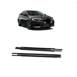 Lighting System 4 Pcs Window Glass Rubber For Lancer Sealing Fortis Protect Inner And Outside Evo 10 X Chrome Black