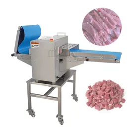 220V Fresh Meat Slicer Commercial Frozen Meat Chicken Duck Fish Cutting Machine 750W Dicer Meat Strip Cutting Machine