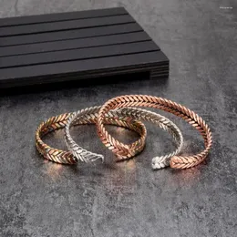 Armreif Ikuinen Twisted Copper Magnetisches Armband Rose Armreifen Verstellbare Manschette Weicher Schmuck Für Frauen