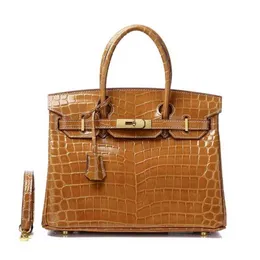 Bolsa de platina designer tote moda padrão de crocodilo couro um ombro diagonal cruz bolsa feminina