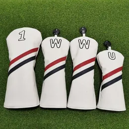 Andra golfprodukter Fashion Club #1 #3 #5 Wood Headcovers Driver Fairway Woods Cover PU Leather Head Covers Rapid Delivery 230413