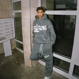 Erkek yelek kapüşonlu mektup baskı goth punk sokak kıyafeti sweatshirt kadın hoodies spor ceket kazak uzun kollu büyük boy kapşon y2k ceket 231114