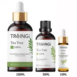 Doft ren naturlig terapeutisk kvalitet eteriska oljor Tea tree rose jasmin mynta vanilj eukalyptus för hudvårdsmassage diffusorolja 231113