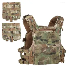 Hunting Jackets Tactical Vest K19 Plate Carrier MOLLE Quick Release System Fast Adjust Cummerbund Military Agilite Combat Gear
