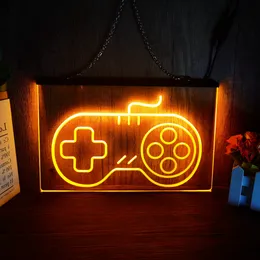 Gamepad form ledde neon tecken hem dekor nyår vägg bröllop sovrum 3d nattljus