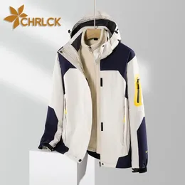 Другие спортивные товары CHRLCK Мужская водонепроницаемая флисовая куртка три в одном для пешего туризма Женская ветрозащитная ветровка Зимние походные пальто для кемпинга 231114