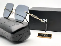 A112 o Mujeres y hombres Modelo de moda Protección especial UV 400 Pata de metal Marco de doble haz Marcas al aire libre Diseño Gafas de sol 7280