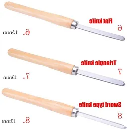 Freeshipping 8pcs/set ahşap işleme oyma keski bıçakları set dönüm araçları ahşap zanaat gouge skew ayrılık detay keski kolu heykel Uokmi