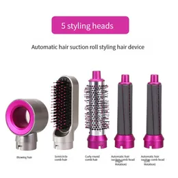 Hair Curlers Electric Hair Dryer 5 in 1 Hot Air Comb Curling Stick Styling Machine Automatic Curling And Straightening Dual Purpose Curling Machine barrel Hair Dryer
