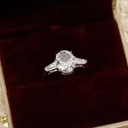 Кольца кластера 2023, ювелирные изделия из чистого серебра 925 пробы, женское кольцо с одной каплей воды, бриллиантовое свадебное обручальное кольцо, высокое качество, роскошный изысканный дизайн