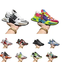 Designer heren basketbalschoen Airmaster-sneakers van gemengd materiaal ultralicht bovenwerk Casual schoenen Air Master-sneakers veelkleurig nylon en kalfsleer Platform Triners