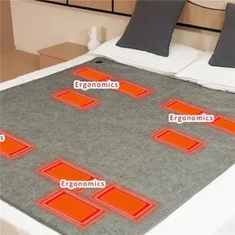 Elektrikli Battaniye 5V USB Elektrikli Battaniye Yatak Termostat Isıtma Yalıtım Kampı Isıtmalı Uyku Çanta Mat Kış Vücut Isıtıcı Açık Malzemeler 231114