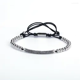 Strand Charms Bracelets Adjustable Hight Quality Handmade Beads Pave CZ Elastic Braiding Men Or Women Rope BCA003