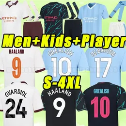 3xl 4xl 2023 2024 Haaland Soccer Jerseys 23 24 de Bruyne Mans Cities Grealish Sterling Ferran Mahrez Foden Footbol Shirdユニフォームホームプレーヤーバージョン都市