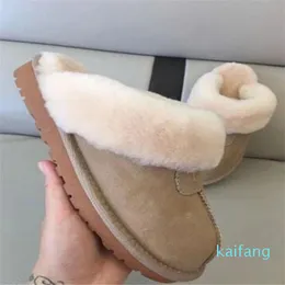 Design Style Keep Warm Slippers Goat Skin Sheepskin Snow Slippers Man Women Slippers