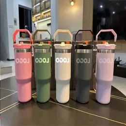 Water Bottles Heat 30oz Large 20oz Preservation Stainless Flip Tumblers Outdoor Leakproof Steel Travel LOGO Capacity CarMugs Reusable C Ucal