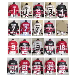 SL Vintage CCM Hockey Trikot Blackhawks Glean Hall Bobby Hull Stan Mikita Duncan Keith Pilote Chris Chelios Phil Esposito Denis Savard