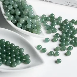 Loose Gemstones 10pc High Grade A Jade Beads For Jewelry Making Diy Necklace Bracelet Charms Myanmar Jadeite Round Accessories