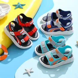 Сандалии дети летние спортивные сандалии мягкие дни детские мальчики девочки для девочек пляжная обувь детские детские ботинки Antiskip 230413