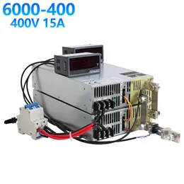 Hongpoe 6000 400V 전원 공급 장치 0-400V 조정 가능한 Powe 400VDC AC-DC 0-5V 아날로그 신호 제어 SE6000-400 전원 변압기 400V 15A 220VAC/380VAC 입력