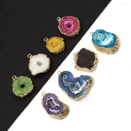 Colares pendentes de charme de cristal de pedra natural de 20 a 55 mm Fazendo brincos de colar DIY Acessórios de butiques de jóias de moda