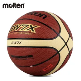 Bollar Molten Basketball GW7X Size 7 Officiell inomhus och utomhus Wearresistent PU Soft Leather Training Game Mens Baloncesto Ball 231114