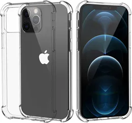 Silikon Telefonfodral Transparent Protection Back Coche Sock Proof Clear Falls For iPhone 14 13 12 11 Pro Max Mini XS XR