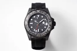 DIW GMT montre DE luxe Carbon fiber case, cal.3186 automatic mechanical movement,Sapphire crystal Men's watch waterproof