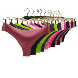 Women's Panties 10 Pcs Seamless G-string Women Panties Underwear Fitness Sports Briefs Female Lingerie Sexy Thong Ice Silk Large Size Underpant 230414