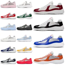 2024 calde scarpe firmate Americas Cup uomo donna scarpe casual Plate-forme con nero giallo viola scuro rosa alta tutto nero con rosso des chaussures sneaker da donna trainer