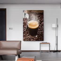 Restaurant Coffee Shop Wall Decorative Painting Coffee Bread Canvas Posters and Print Wall Art Pictrues for Home Decor (No Frame